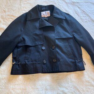 Black short trench coat - Size S/M